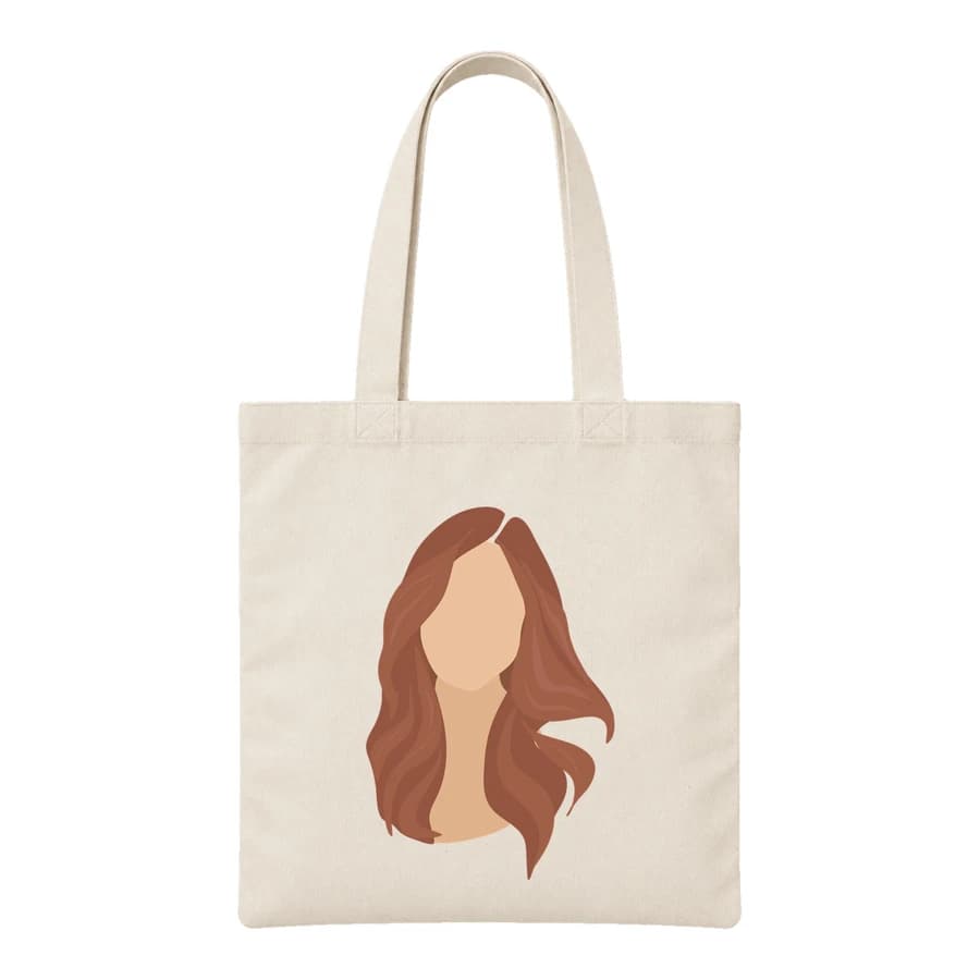 Tote bag — Portrait · Ligne douce — Devant — Naturel