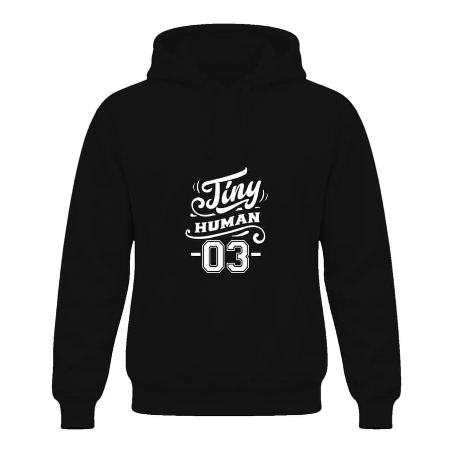 Hoodie — Tiny human — Devant — Noir