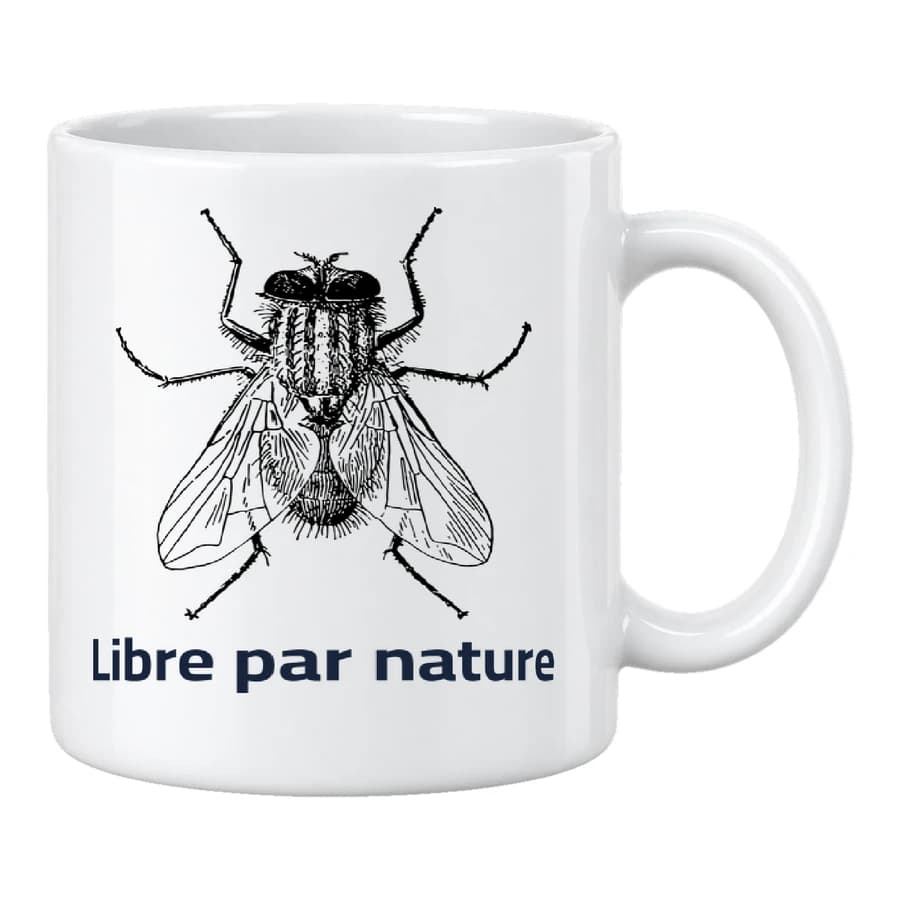 Mug — Mouche · Cabinet de curiosités — Devant — Blanc