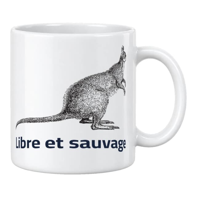 Mug — Kangourou · Gravure vintage